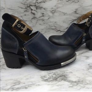 Fly London Blue Ankle Booties with Sleek Design